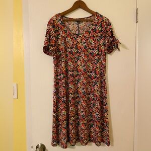 MSK Tie Sleeve Shift Dress Size L